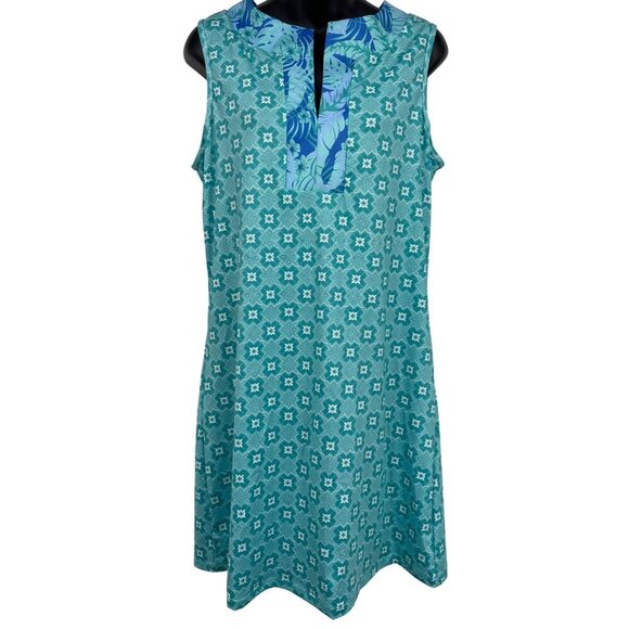 Cabana Dress Women Dress Tunic Shift Floral UPF 50 Sleeveless Size Large NWT New - Picture 1 of 9